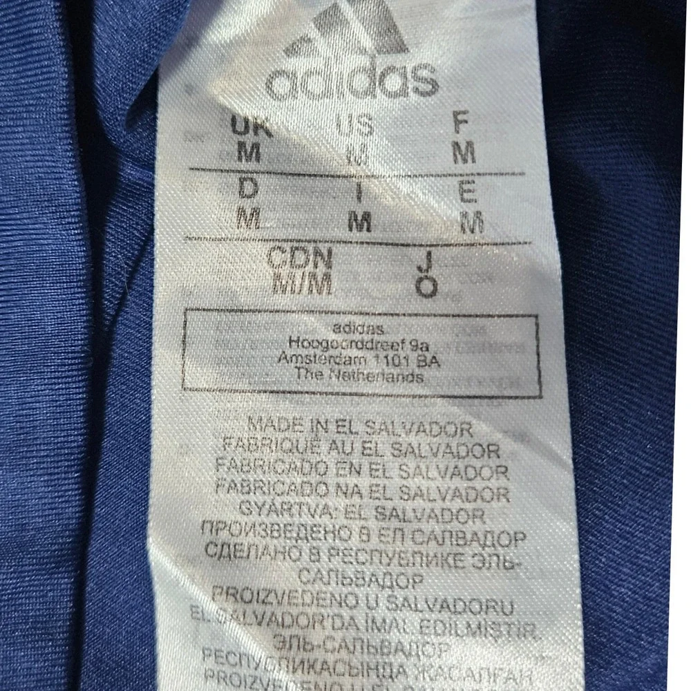 Adidas CBU Lancers Mens Navy Blue Performance Polo Shirt Sz Medium Short Sleeve